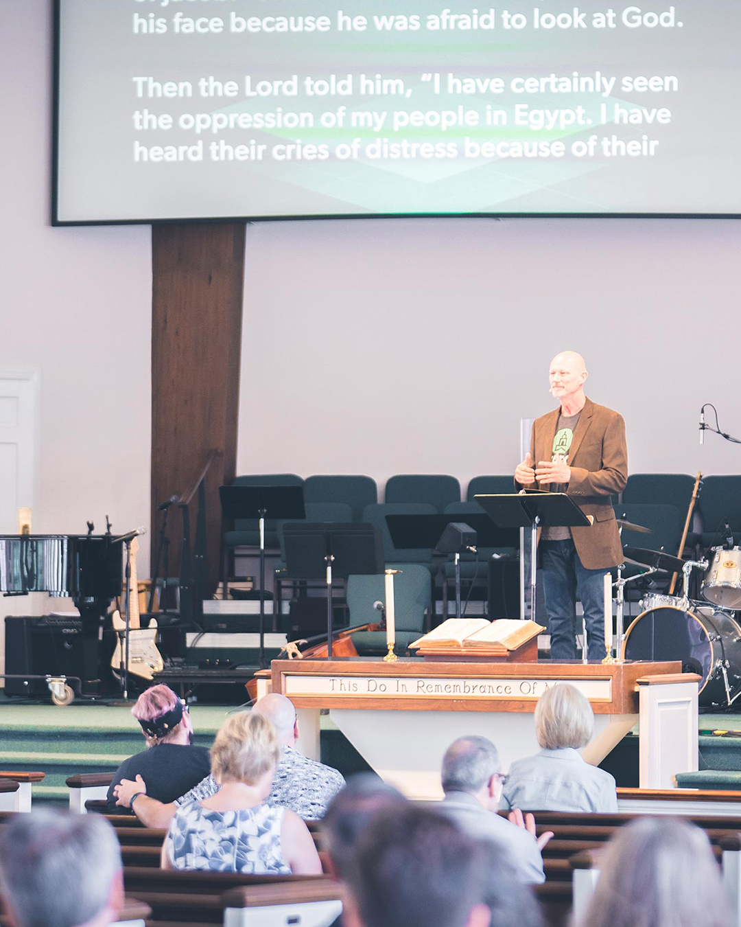 Pastor Roger Haskins at Pearce Church in Rochester, NY